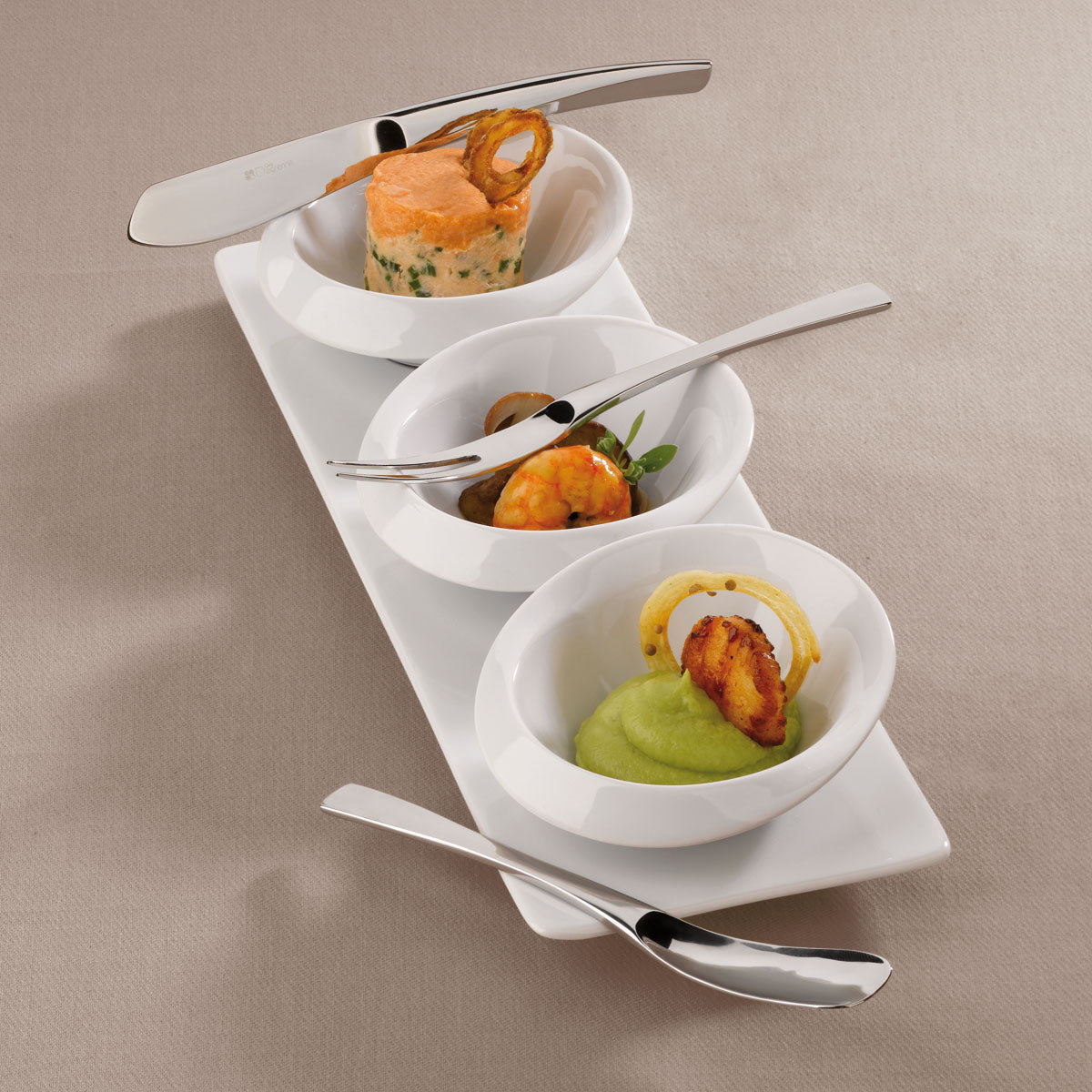XY MIROIR Fourchette de mise en bouche