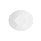 BOREAL SATIN BLANC Soucoupe à déjeuner ovale 20 x 17 cm