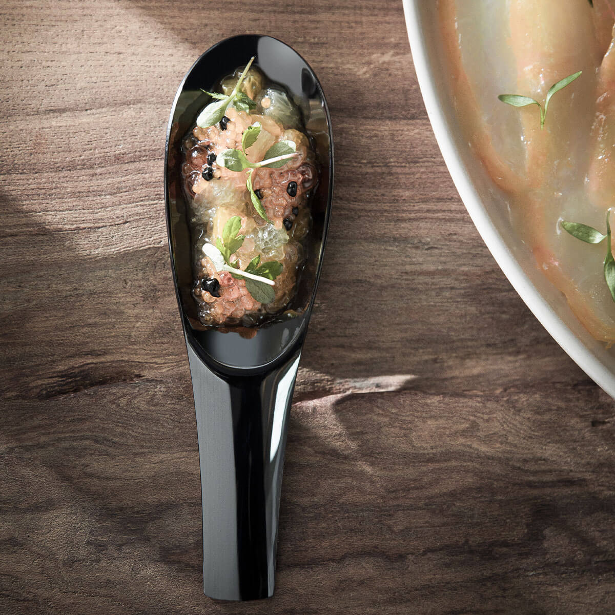 XY BLACK MIROIR Cuillère de mise en bouche