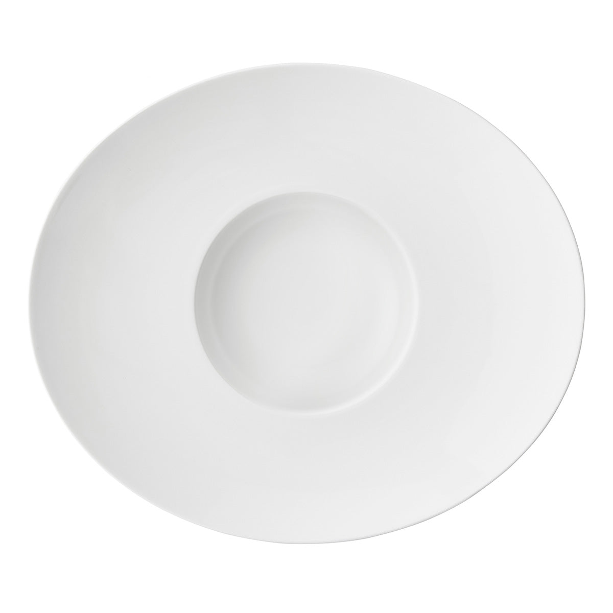 Image du produit: BOREAL BLANC assiette gourmet ovale bassin creux 30x26 cm