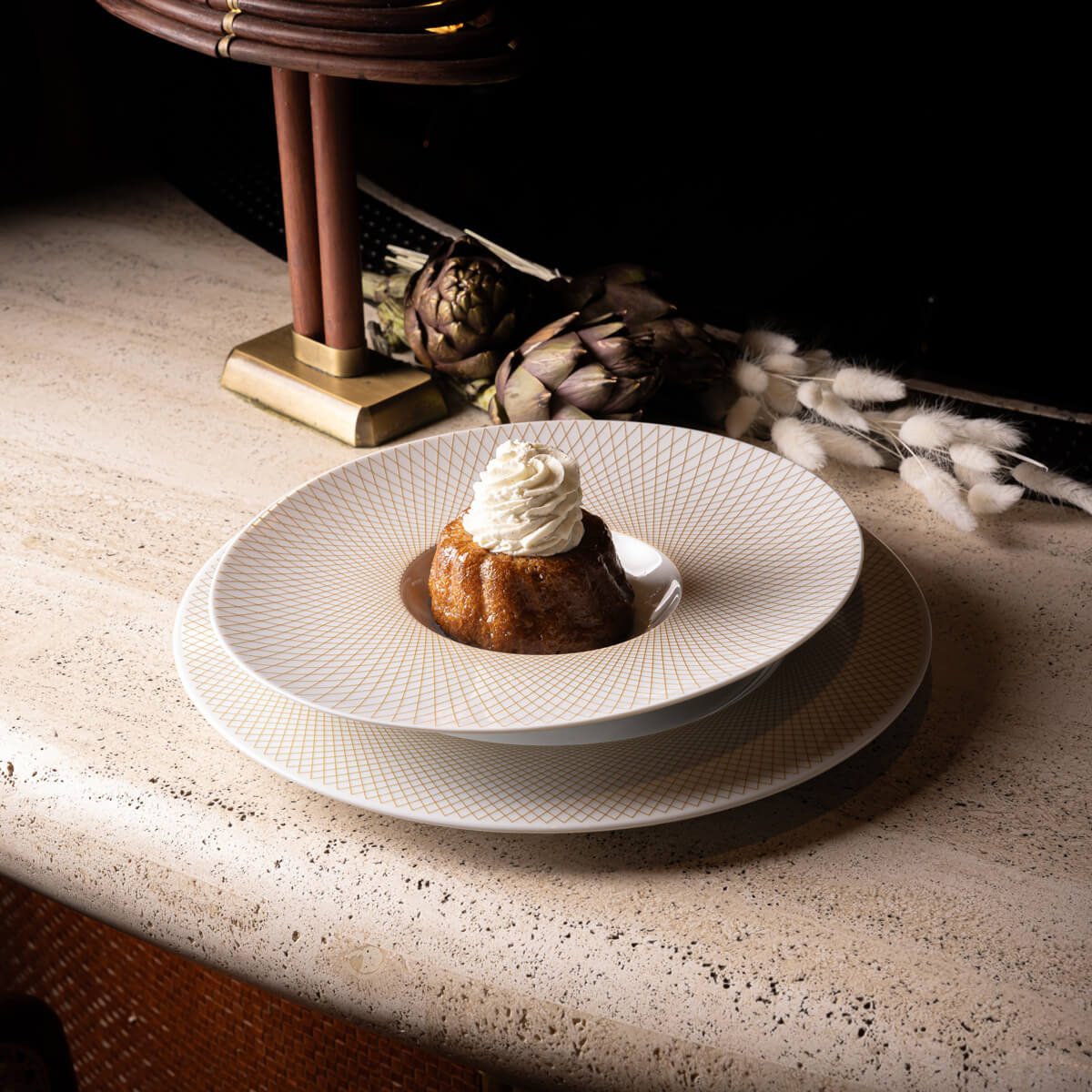 GRAPHIQUE CLASSIQUE DORE Gourmet ovale plate 30cm x 26cm