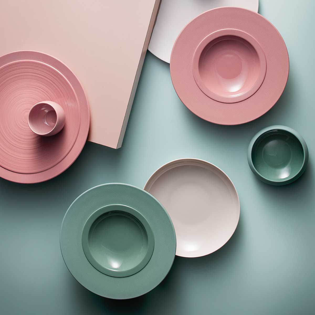 BAHIA ARGILE VERT Assiette gourmet petit bassin 23 cm