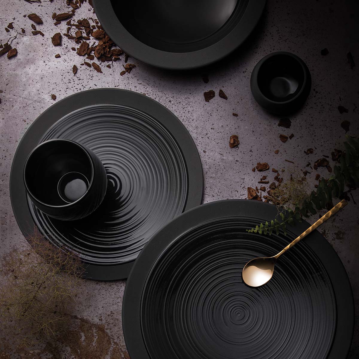 BAHIA ONYX Assiette à dessert 23 cm